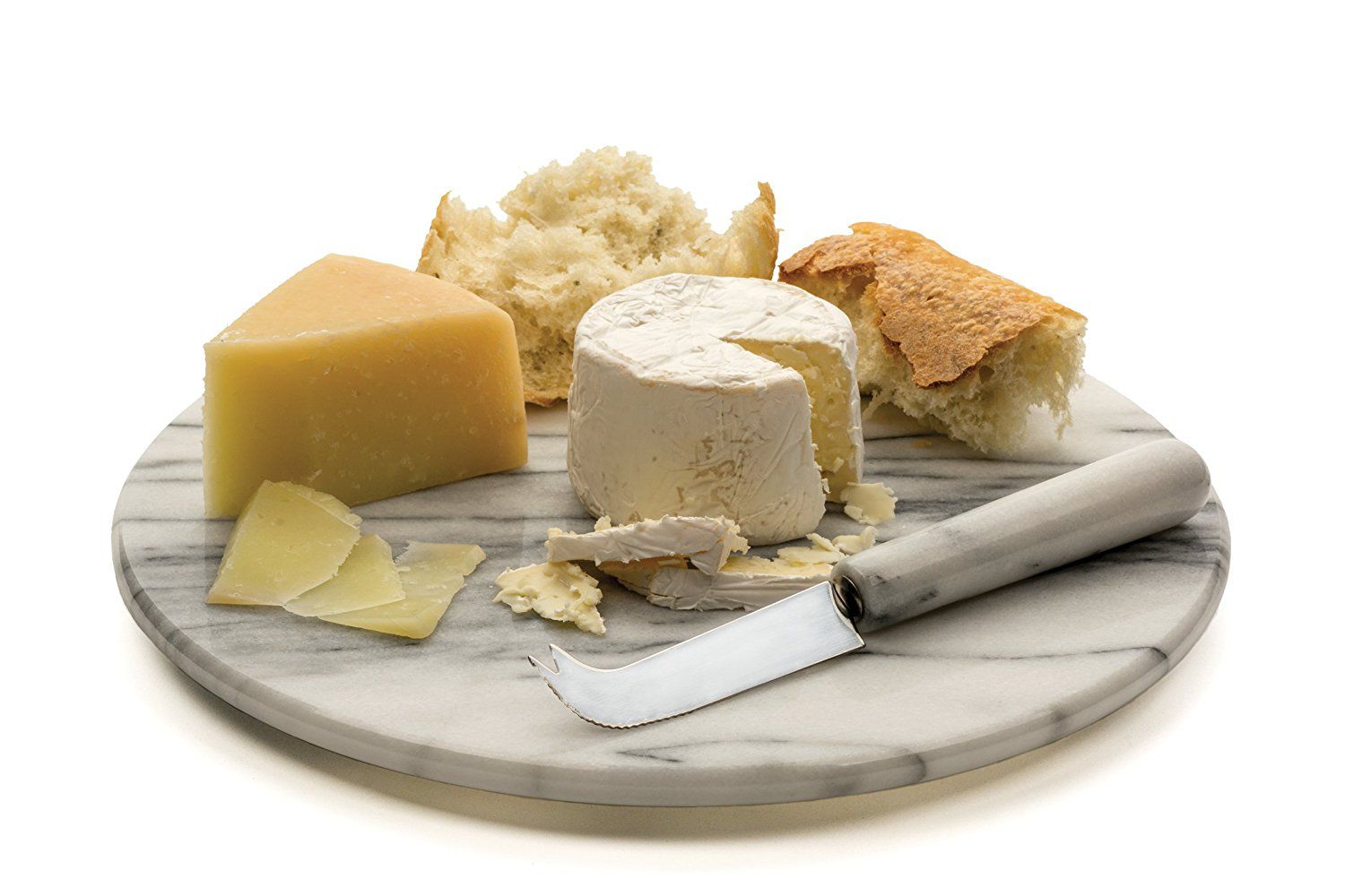 For the entertainer: White Marble Cheese Board & Knife
